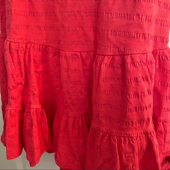 NWT Anthropologie Flounced Open Back Mini Dress Size Small Summer Coral Teaberry - Picture 8 of 9